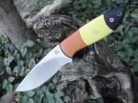 Coral Snake Knife- Orange, Yellow, Black G10
